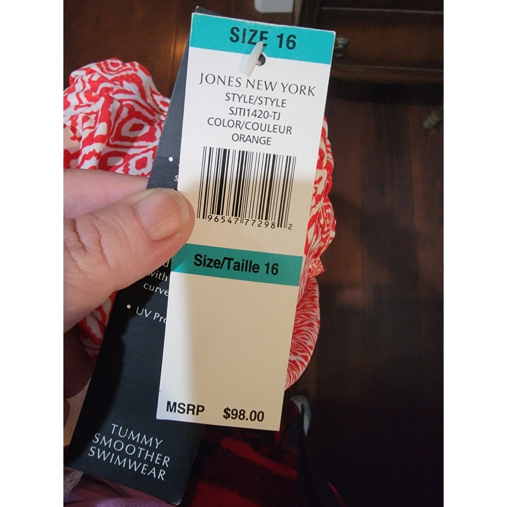 Jones New York Halter/Strapless Tummy Smoothing‎ Convertible One Pc Swimsuit 16 - Picture 6 of 7